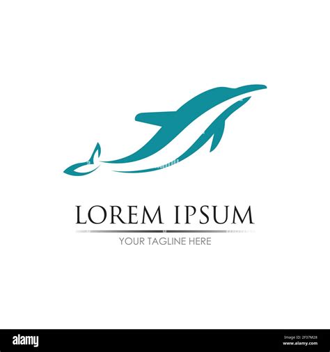 Dolphin Logo Template Vector. Dolphin jumping logo design concept Stock ...