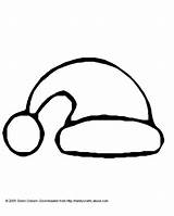 Santa Hat Coloring Page And Template  Printable Christmas coloring sketch template