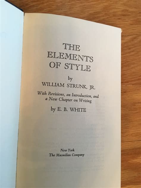 The Elements of Style by Strunk, William Jr; White, E.B.: Very Good Hardcover (1959) 1st Edition ...