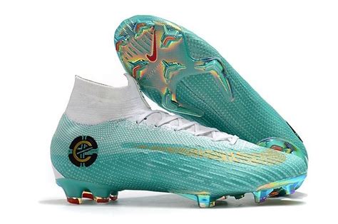 Newest Nike Mercurial Superfly VI Elite CR7 FG Soccer Cleats - Green/Gold/White | Nike soccer ...