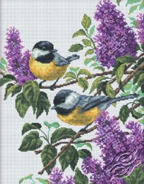 CROSS STITCH KITS - RTO - Cross Stitch Kits - Flowers - Charming Lilac - Gvello Stitch