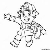 Fireman Sam In Action Coloring Page  Pagescom sketch template