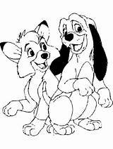 Fox And The Hound coloring Pages sketch template