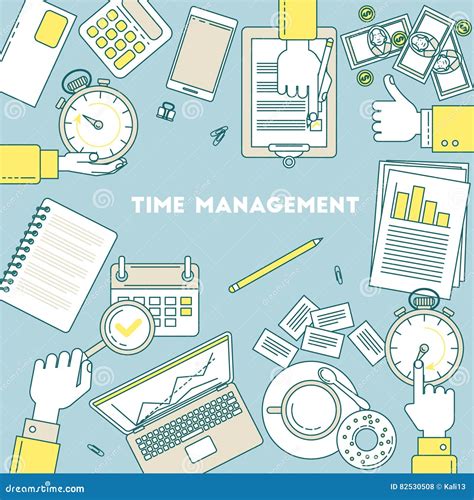 Time Management Illustration Stock Illustration - Illustration of ...