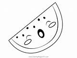Watermelon Coloring Page For Kids  Free Printable sketch template
