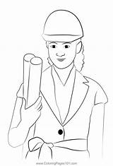Female Architect Coloring Page For Kids  Free Women Printable sketch template
