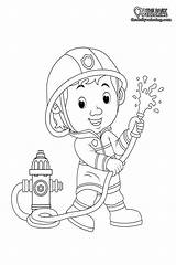 Free Printable Firefighter Coloring Pages sketch template