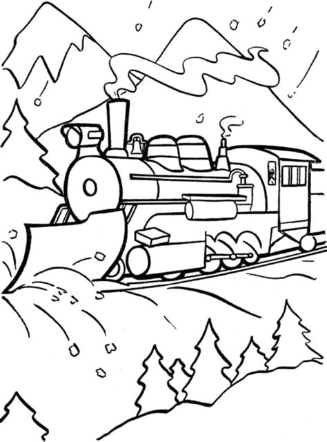 Printable Polar Express Train Coloring Page - Free Printable Coloring Pages for Kids