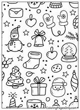 Coloring Page Christmas Pattern  Free Printable Pages sketch template