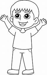 Happy Boy Isolated Coloring Page For Kids 21964594 Vector Art At Vecteezy sketch template