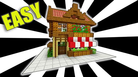 Minecraft: How To Make a Shop!! ( Easy Starter House Tutorial ) - YouTube