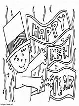 Happy New Year Coloring 15 coloring Page sketch template