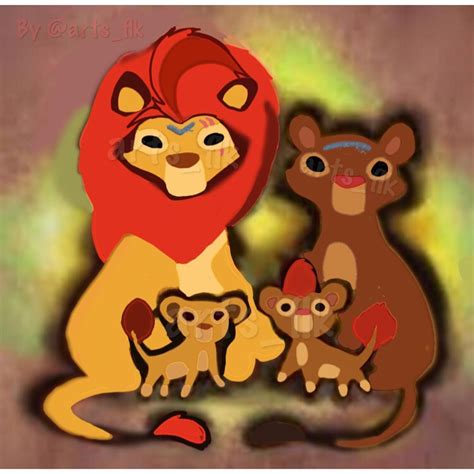 (FLK)Arts Lion King on Instagram: “Family of Kion and Rani ️ . Please don’t repost without ...