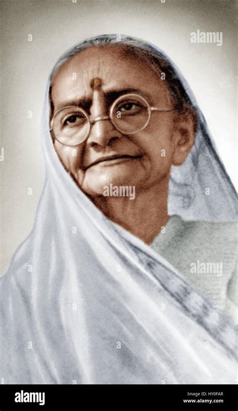 Mahatma gandhi wife, kasturba gandhi, india, asia, 1942 Stock Photo - Alamy