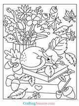 25 Fall & Autumn Coloring Pages FREE Printable sketch template