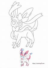 Pokemon Sylveon Coloring Pages sketch template
