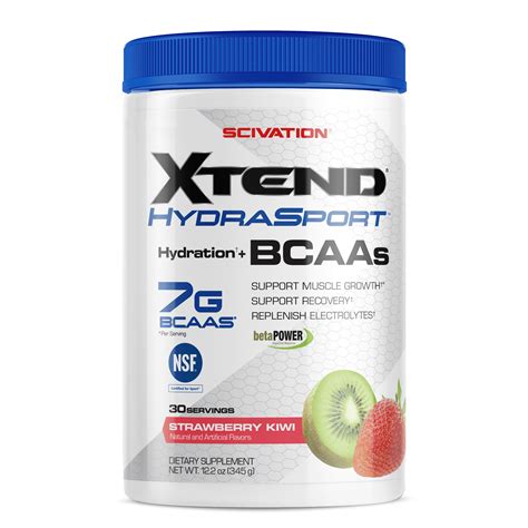 Scivation Xtend Hydrasport BCAA Powder, Branched Chain Amino Acids, 7g BCAAs, Strawberry Kiwi ...