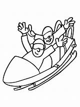 Bobsled Coloring Page sketch template
