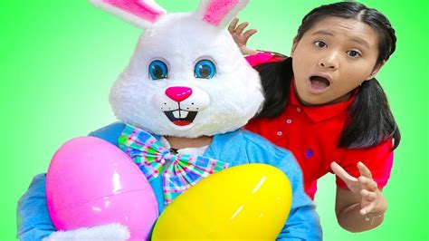 Funny Easter Bunny Has Happy Easter Surprise Egg Toys Hunt for Kids - YouTube