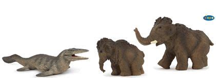 Papo Ice Age Mammoths meet a marine reptile (Papo Tylosaurus). | Prehistoric animals, Dinosaurs ...