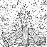 Campfire Coloring Pages  Free & Printable sketch template