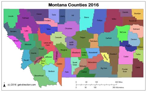 Map of Montana Counties