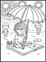Summer Coloring Pages For kids 23159032 Vector Art At Vecteezy sketch template