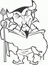 Demon With Pitchfork coloring Page  ColouringPages sketch template
