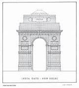 Gate In Delhi Colouring Pages Sketch Coloring Page sketch template