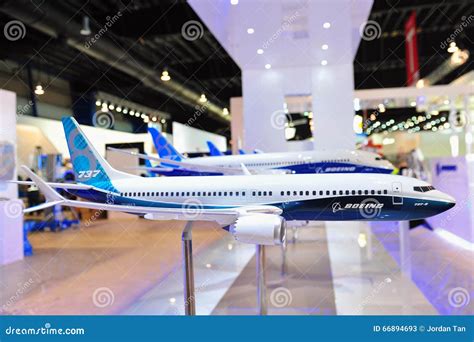 Various Boeing Aircraft Models on Display, Including 737-8 Max, 787 ...