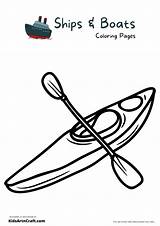 Coloring Pages Kayak sketch template