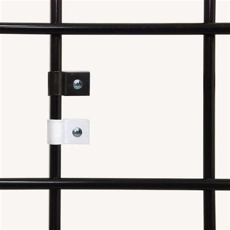 White Gridwall Mount Brackets, Economical Grid Panel Flush Mounting Clips - 10 Pack - Walmart ...