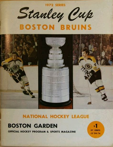 1972 Stanley Cup Program | Boston bruins, Bruins, Bruins hockey