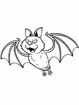 Scary Bat Coloring Page sketch template