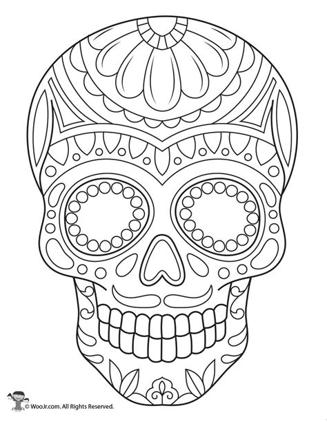 Sugar Skull Coloring Page | Woo! Jr. Kids Activities : Children's ...