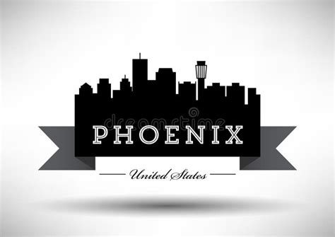 Vector Phoenix City Skyline Design Stock Vector - Illustration of country, skyline: 150871274