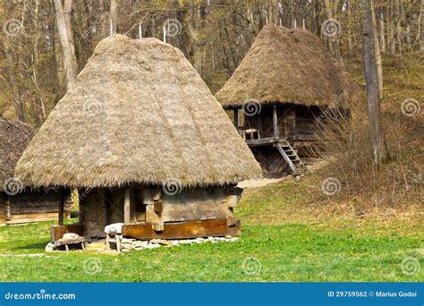 Ancient peasant houses stock photo. Image of houses, romania - 29759562