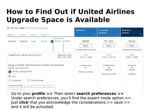 United Airlines Seat Upgrade ( Cost ) Business/First Class