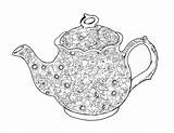 Free Printable Tea Cup Coloring Pages Sketch Page sketch template