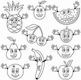 Cartoon Fruit Coloring Pages sketch template