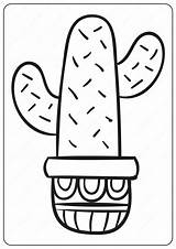 Cactus Coloring Pages sketch template