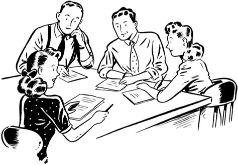 Meeting Clipart Black And White | Free download on ClipArtMag
