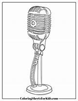 Microphone Coloring Pages Printables  Sheets For Kids sketch template