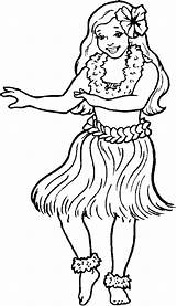Hawaiian Hula Girl Coloring Pages sketch template