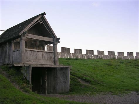 A trelleborg signifies the old Viking fortification pattern of a raised center area for defense ...