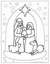 Nativity Scene Coloring Pages sketch template