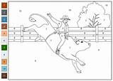 Rodeo Color By Number coloring page  Free Printable Coloring Pages sketch template