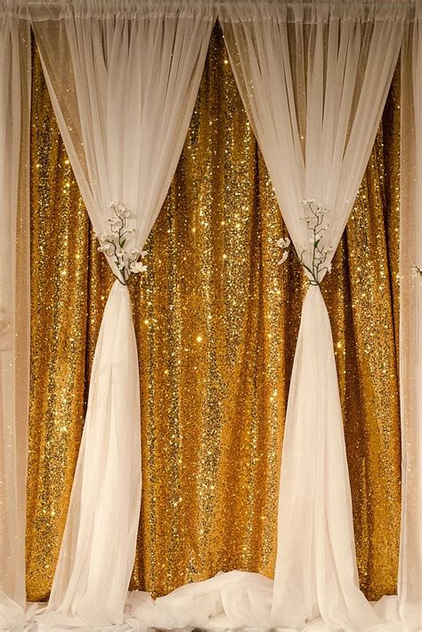 Add drama to your next event with a glittering gold sequin backdrop | Photo booth backdrop ...