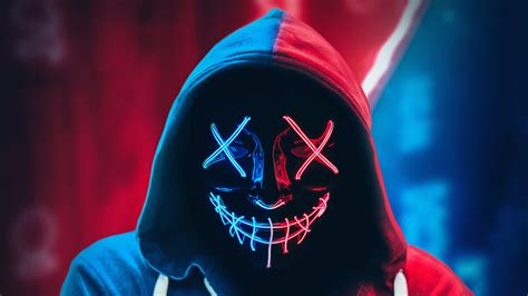 2560x1440 Neon Mask Hoodie 4k 1440P Resolution ,HD 4k Wallpapers,Images ...