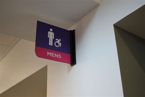 ADA Acrylic Projection Mount Restroom Sign Ada Restroom, Ada Compliant, Signage, Acrylic ...